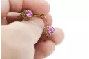 Améthyste Or rose 14 carats vintage d'origine Des boucles d'oreilles Style vintage vec117r